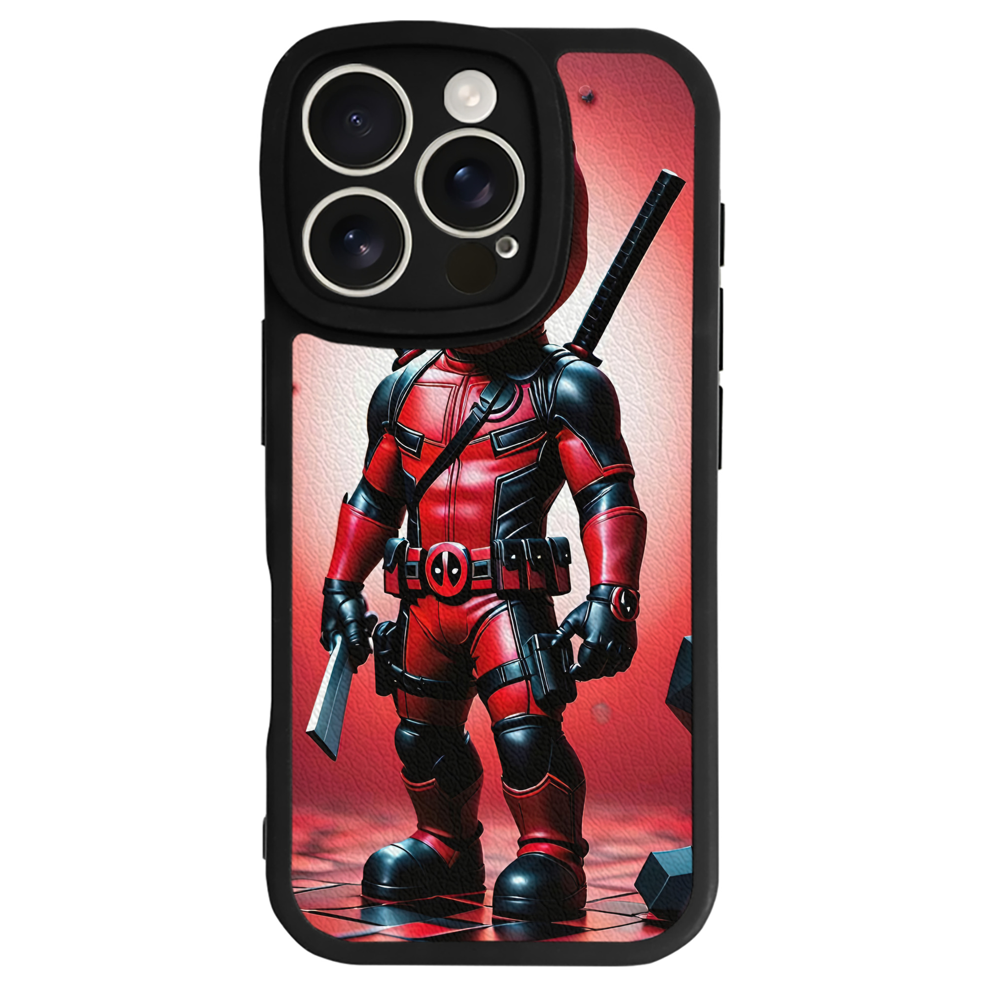 Deadpool デッドプール 【iPhone 16シリーズ対応】シリコンスマホケース（レザー調） 材質：シリコン